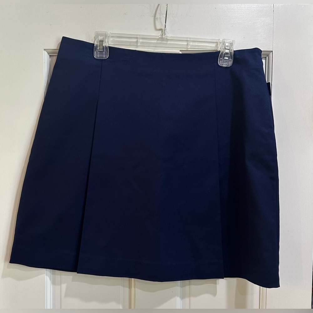 Lauren Ralph Lauren Skirt Size 12 Blue Short A-Line Pleated Side Zip NEW